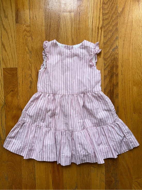 Ralph Lauren Other - Ralph Lauren Babygirl Pink and White Striped Ruffle Sleeve Dress